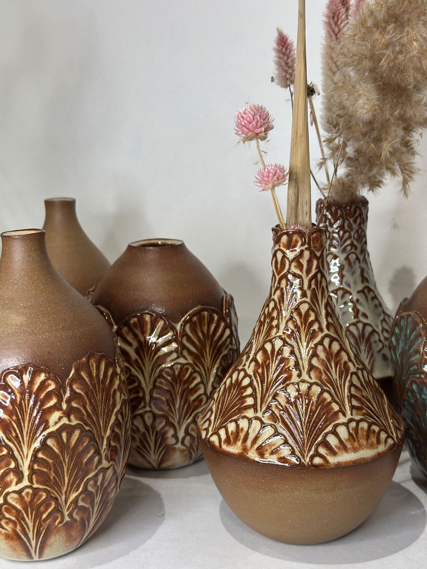 Scalloped Design Vase by KF Stoneware