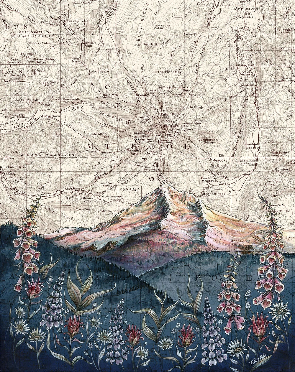 Mount Hood Lolo Pass Print by Katie Jeanne Reim / Final Switchback