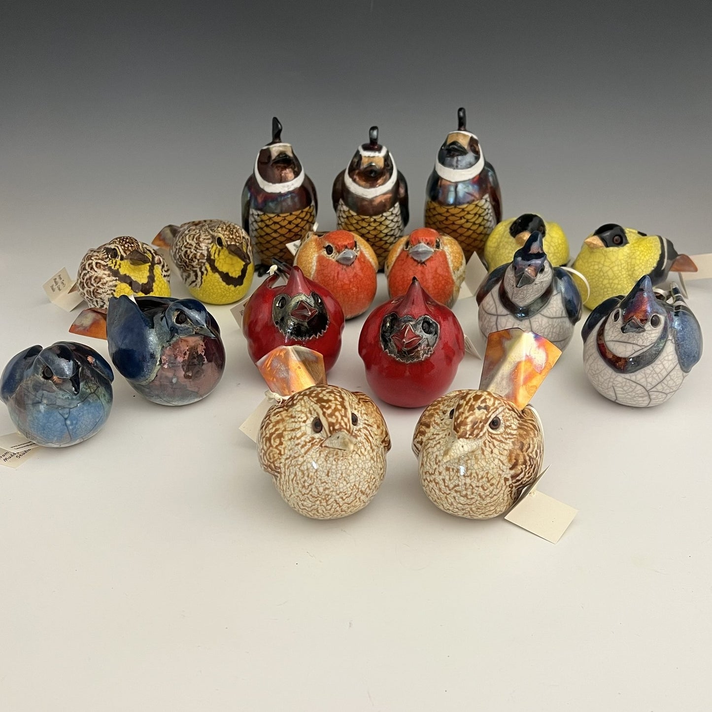 Raku Bird by Muddy Creek Studio