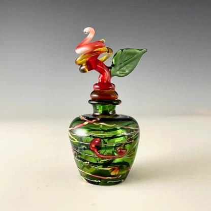 Blown Glass Stoppered Bottle by Joshua Rodine