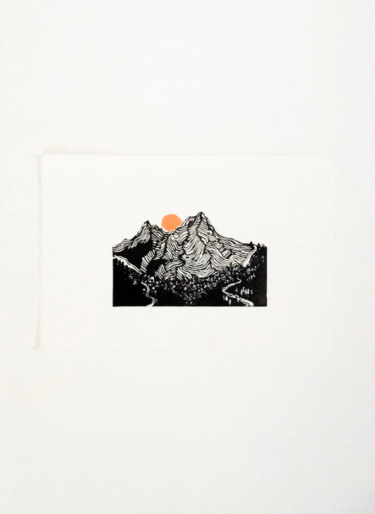Two of the Three Sisters - linocut Print by Kelsi Cross
