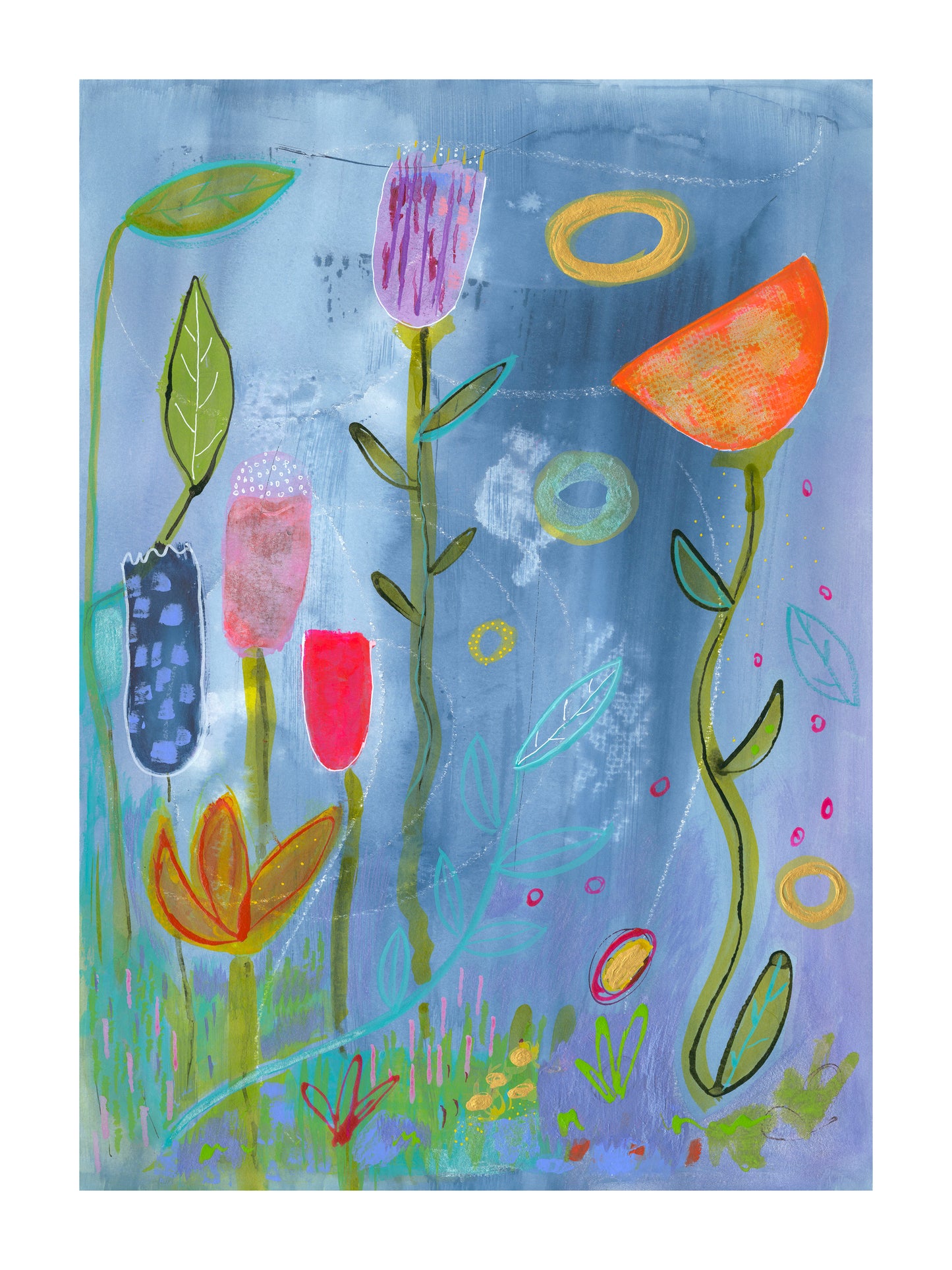 Aquatic Bloom Print by Jennifer O'Reilly