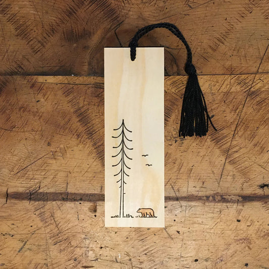 Minimal Adventure Letterpress and Watercolor Bookmark by Green Bird Press