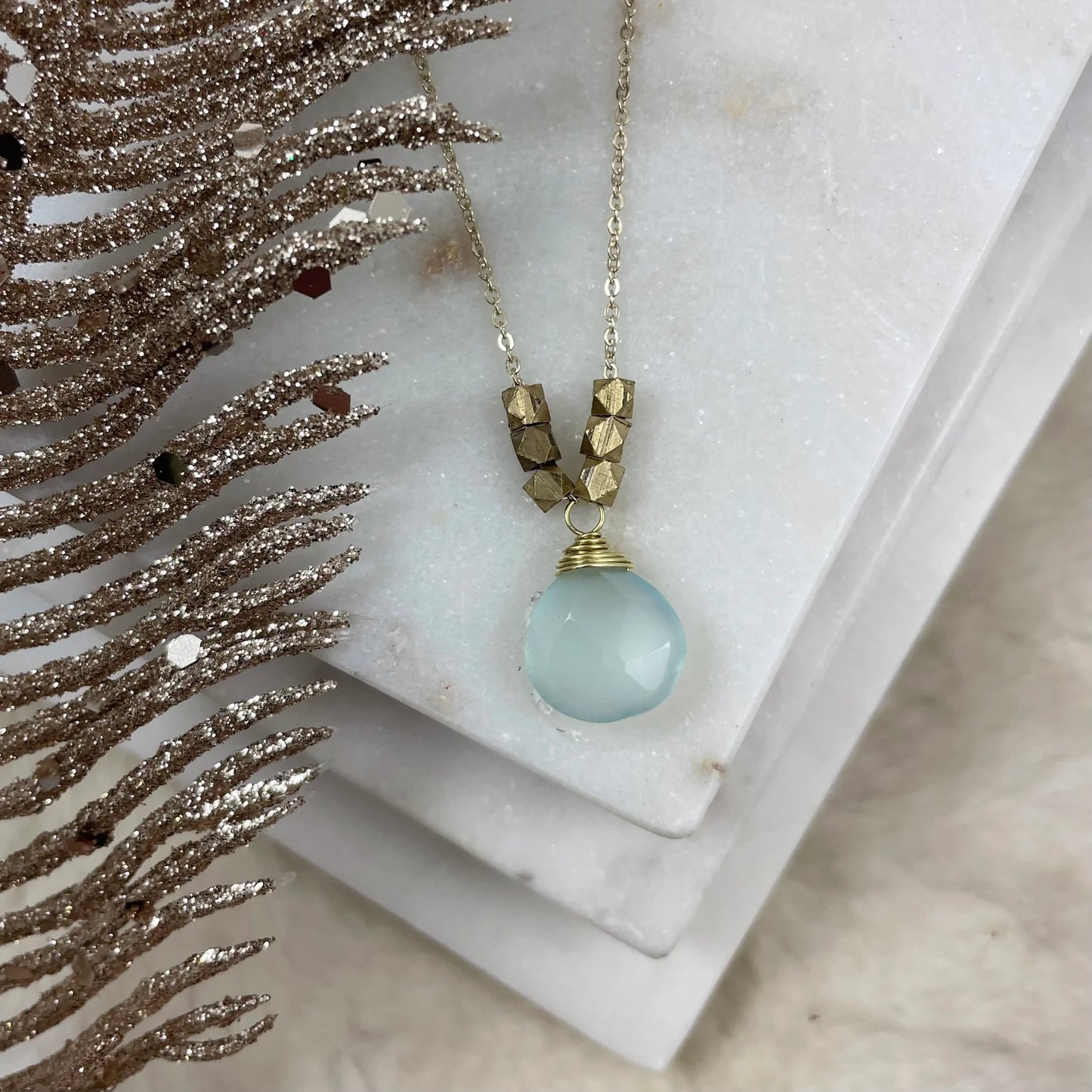 Brass Beads and Brio Necklace by Mitch Jewelry