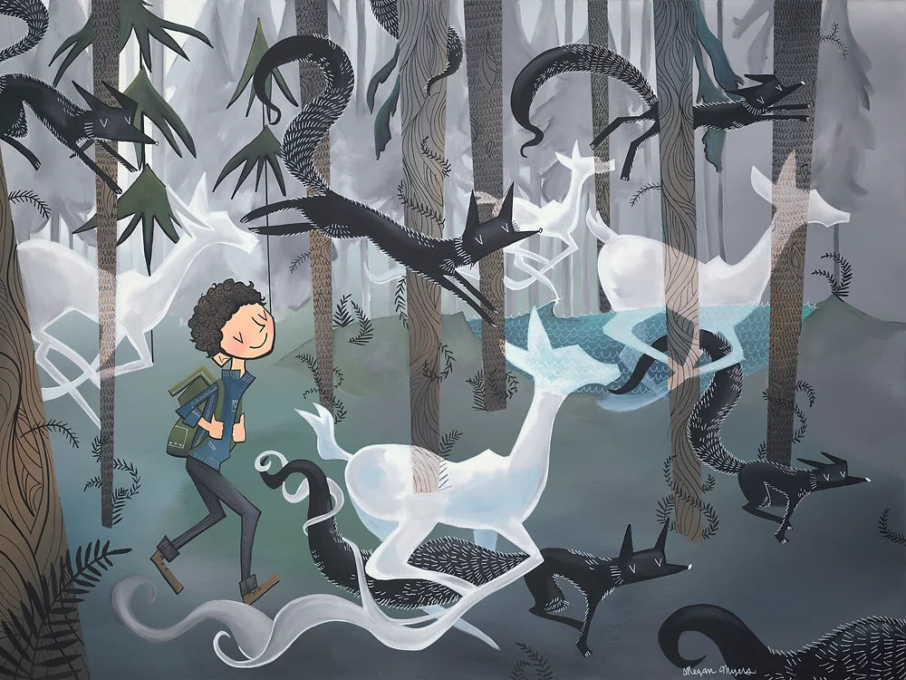 Ghost Deer - "Ghosts of wild things" #47 Print by Megan Marie Myers