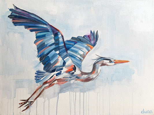 Framed - Great Blue Heron by Sheila Dunn