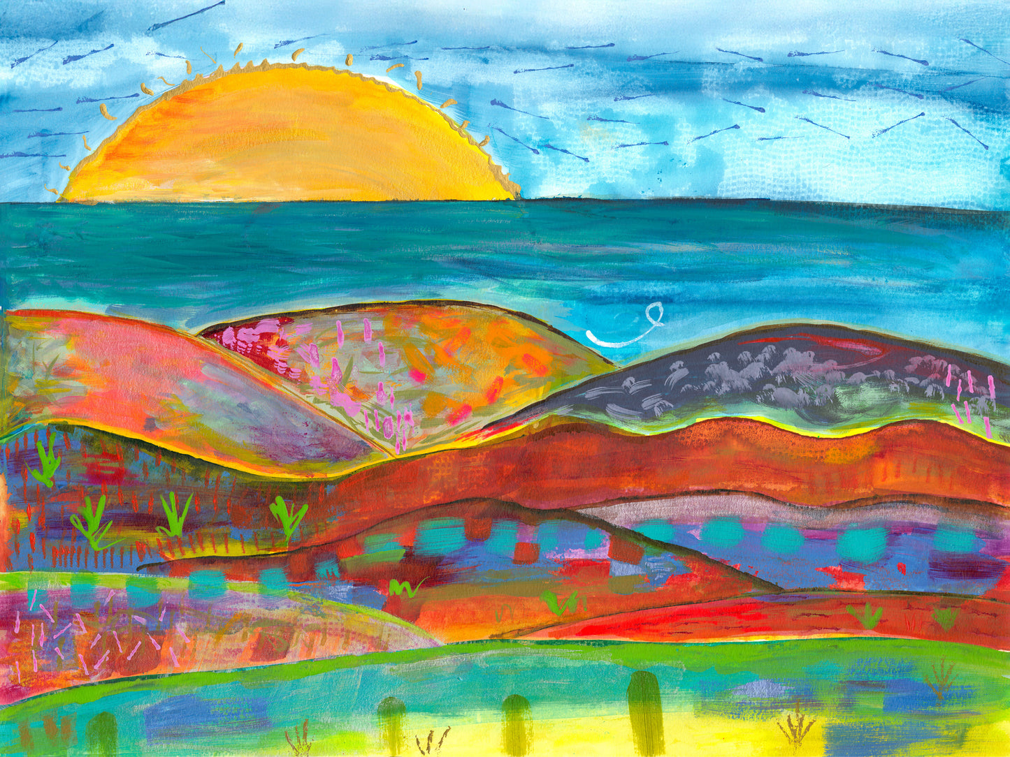 Framed - Sunset Tapestry by Jennifer O'Reilly
