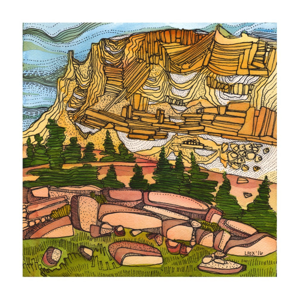Walk Up Whitney print by Lindsey Fox